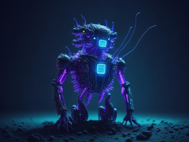 Neonlicht Nano bot AI generatief