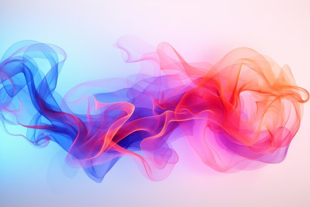 NeonLit 3D Smoke Cloud Isolated on Transparent Background