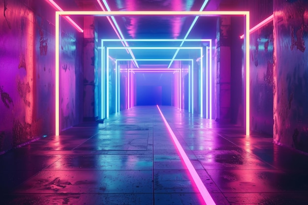 NeonLit lange gang