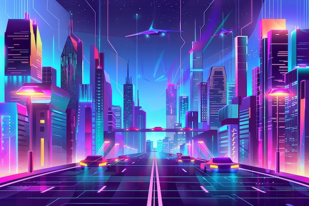 Neonlit Metropolis