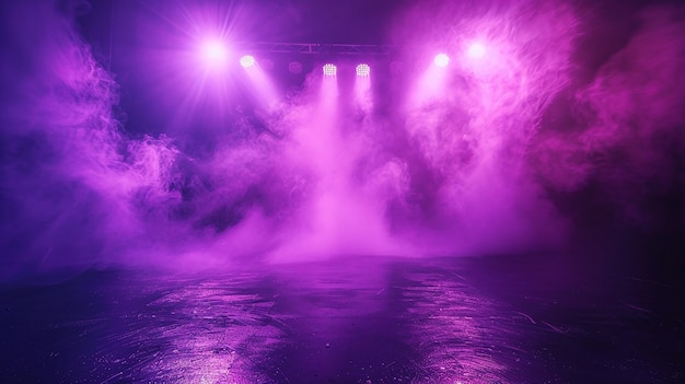 Neonlit Purple Abstract Stage