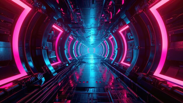 NeonLit-tunnel inspiratie voor futuristisch stadsbeeld