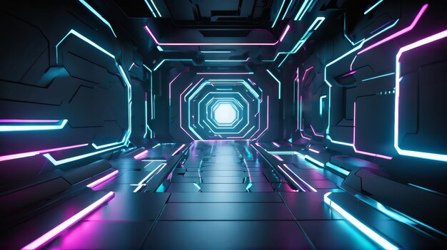 NeonLit Tunnel