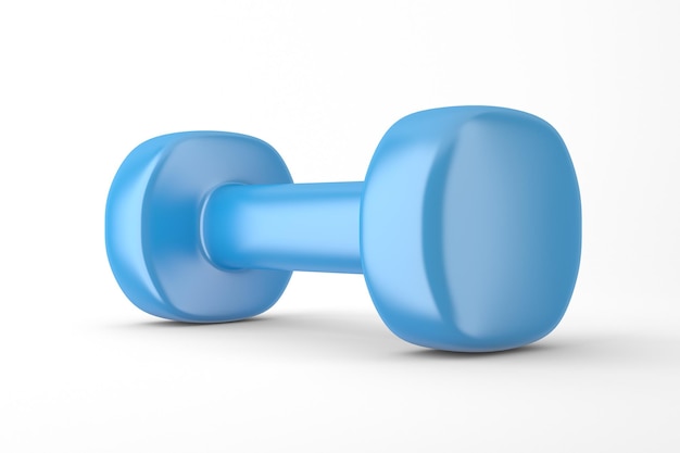 Photo neoprene dumbbell right side isolated in white background