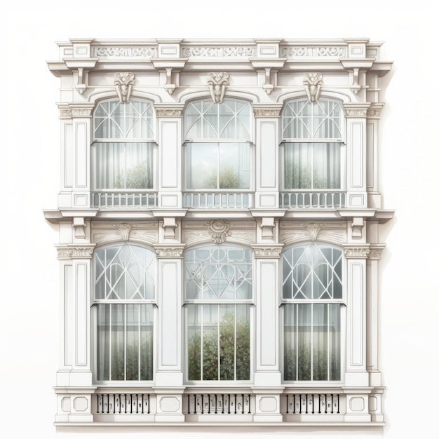 Neovictorian White Apartment With Detailed Botanical Illustrations