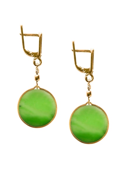 Nephritis earrings isolated