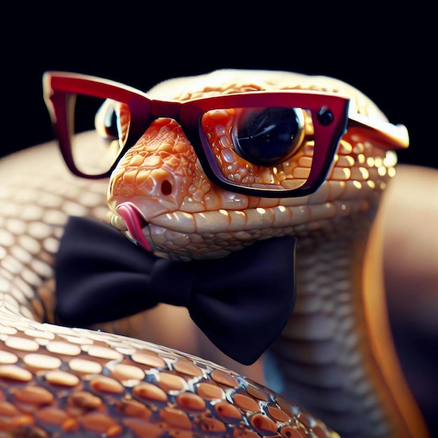 Photo nerd snake portrait