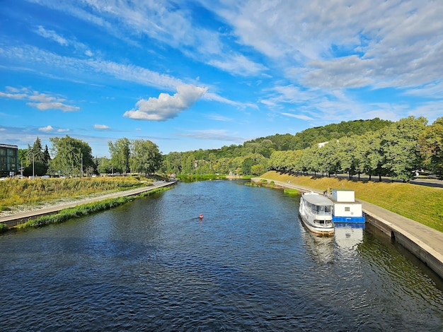 Neris River as it passes through Vilnius Lithuania