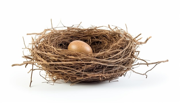 Photo nest elevation side view isolated on white background