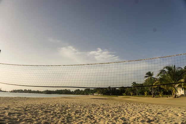 Net to play volleyball on the beach