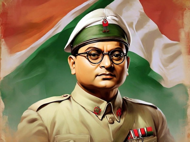 Foto netaji subhash chandra bose jayanti concept design