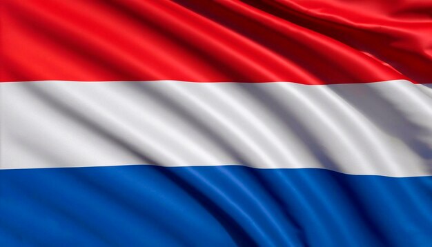 Photo netherland flag on a silk drape