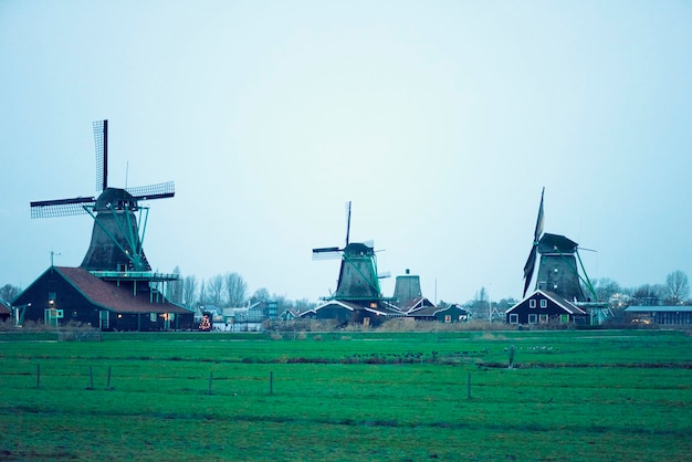 Netherland. Holland. Wind mills in Zaanse Schans.