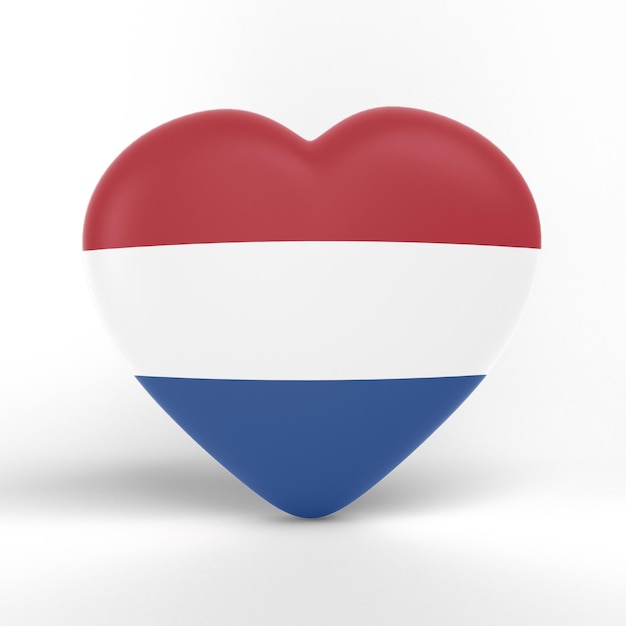 Netherlands Flag Heart