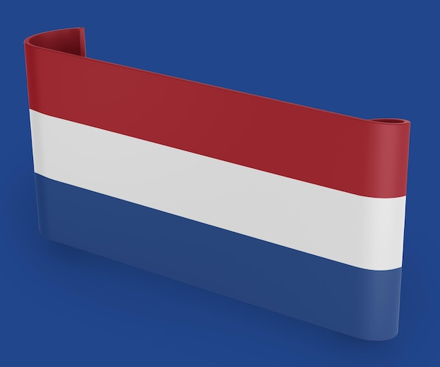 Netherlands Flag Ribbon Banner