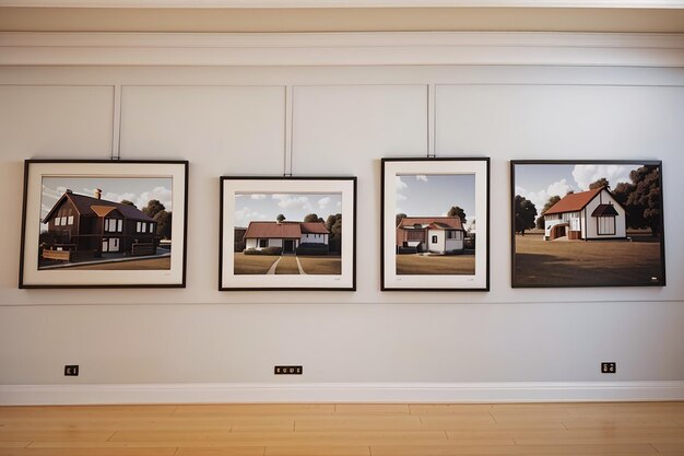 Nette hal met twee foto's aan de muur