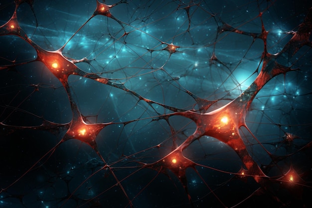 Foto netwerk van neuronen