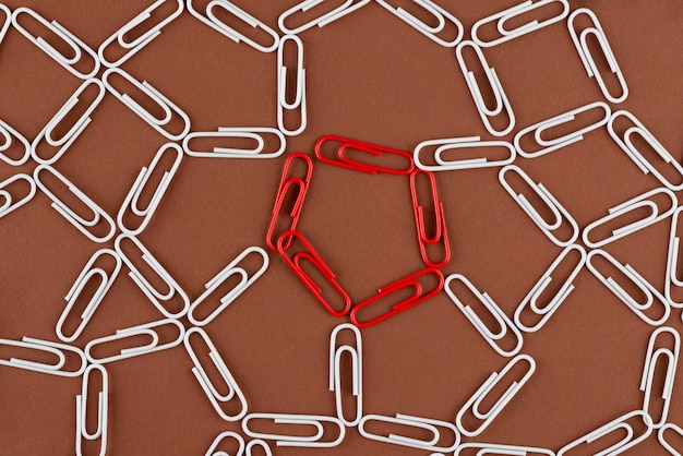 Foto netwerkconcept met paperclips