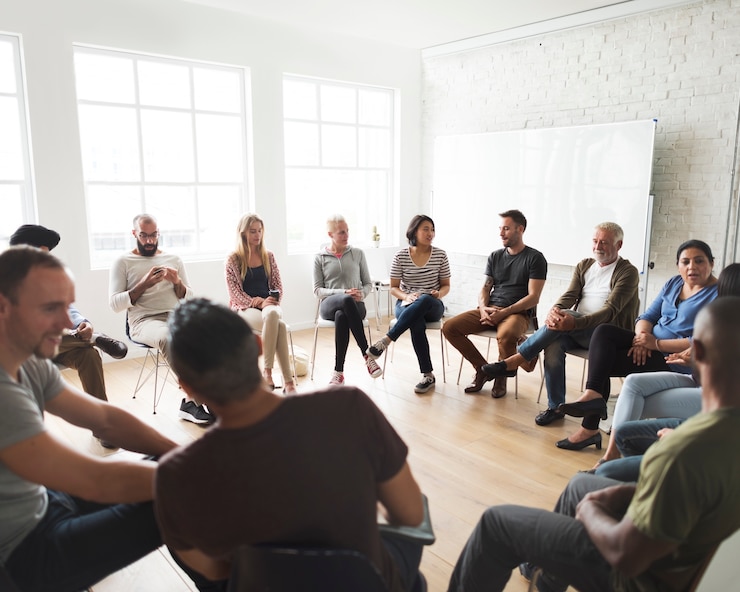 Foto netwerken seminar meet ups concept