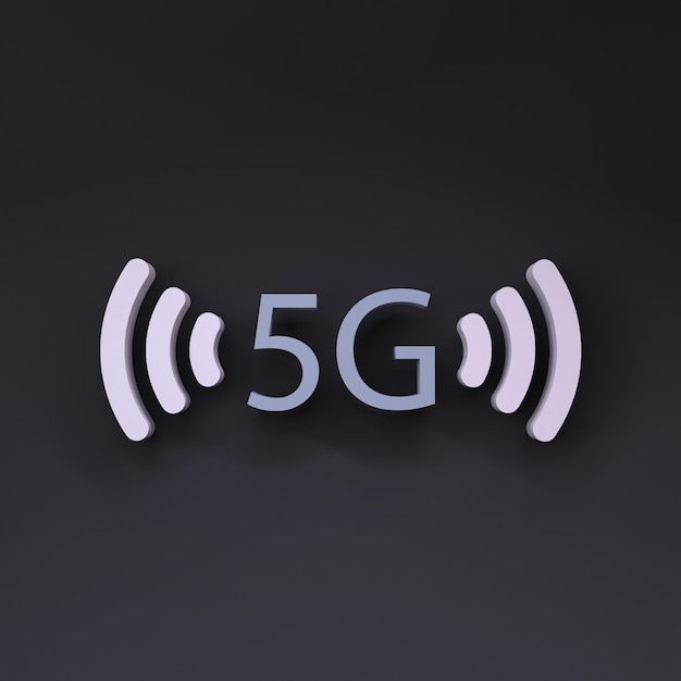 Netwerkpictogram 5g 3d render