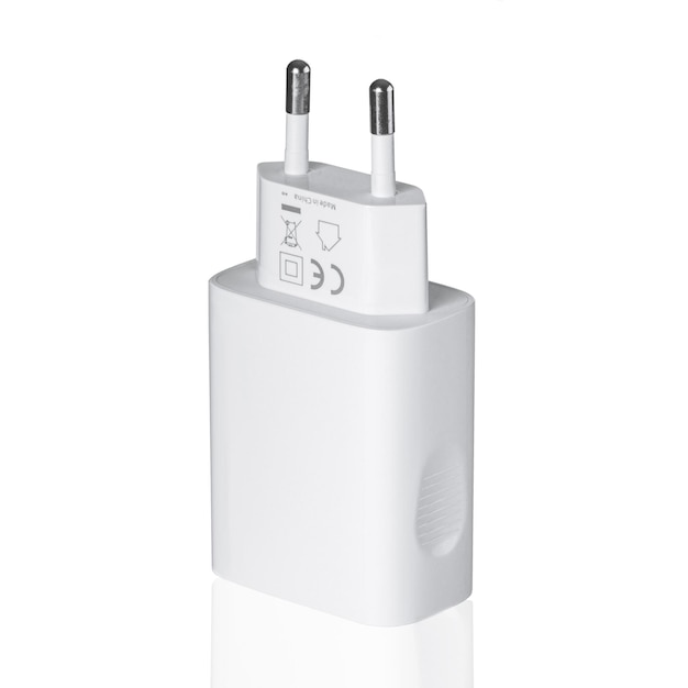 Network adapter 220V USB charging on a white background