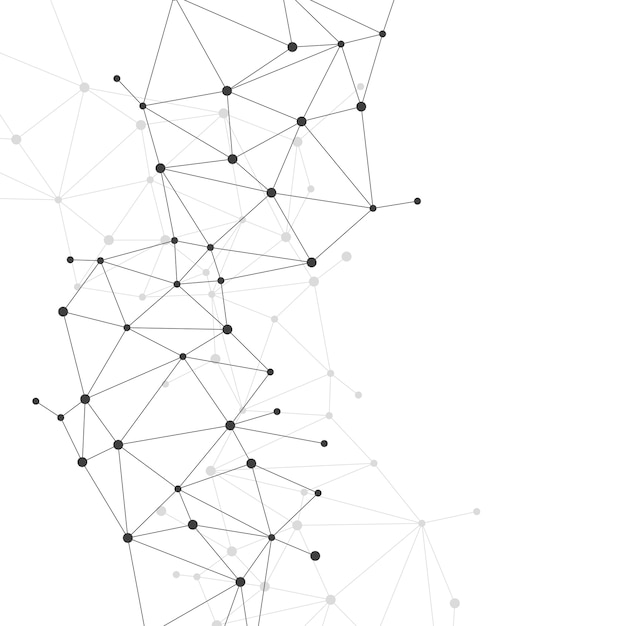 Network Connecting dot polygon background