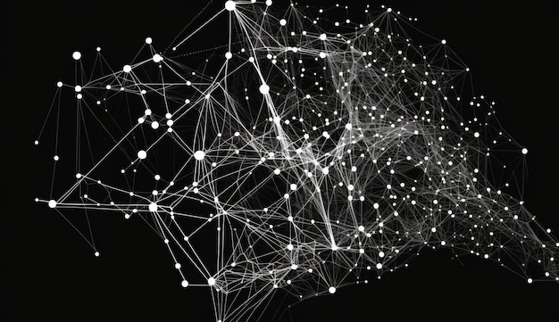 ネットワーク接続の点と線 神経叢ビッグデータの背景