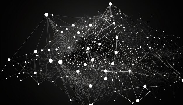 Network connection dots and lines Plexus Big data background