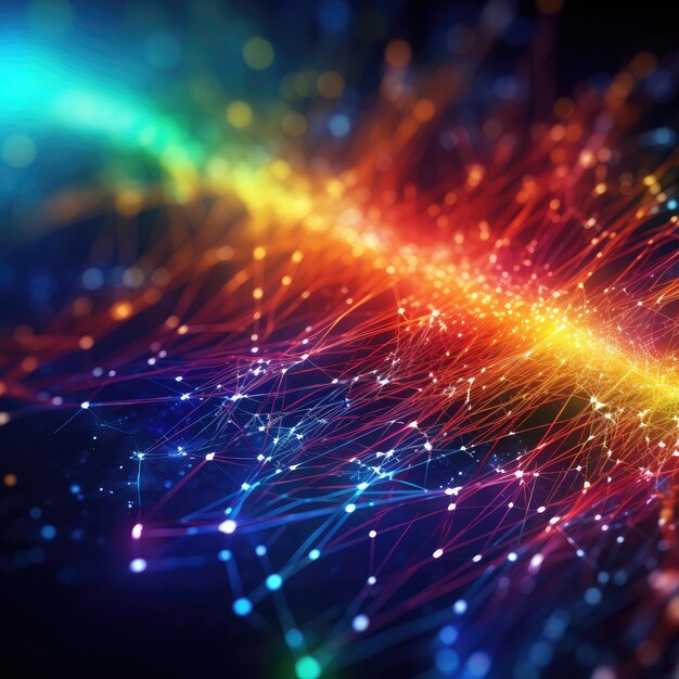 Network connection fiber optic abstract futuristic network lines background