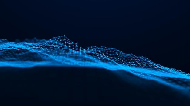 Структура сетевого соединения Абстрактный технологический фон Научный фон Большие данные Цифровой фон 3D-рендеринг