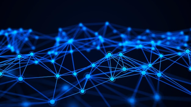 network connection structure abstract technology background science background big data digital background 3d rendering
