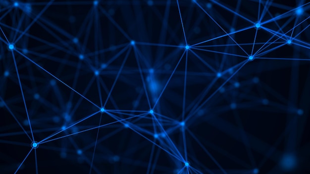Network connection structure Abstract technology background Science background Big data digital background 3d rendering