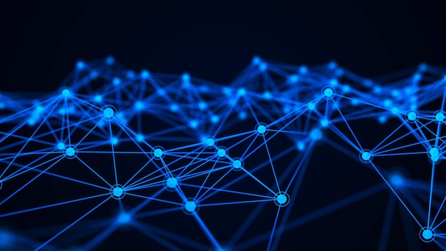 network connection structure abstract technology background science background big data digital background 3d rendering