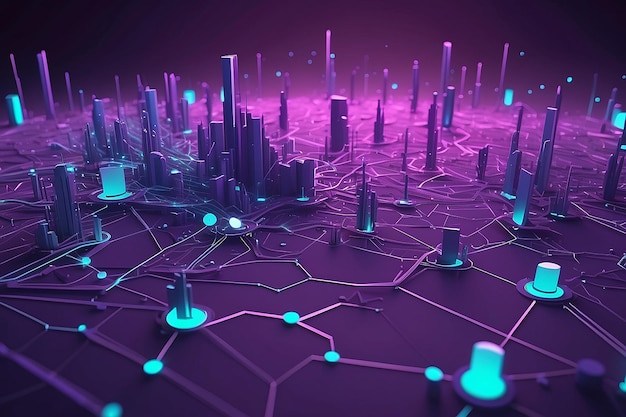 Network connections technology background