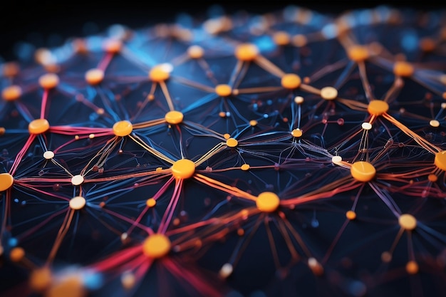 Network connections technology background