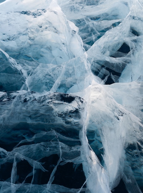 Network cracks thick ice layer