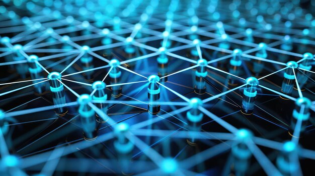 Photo a network of interconnected circuits illustrating technological innovation