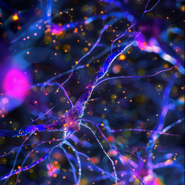 Photo network of nerve cells