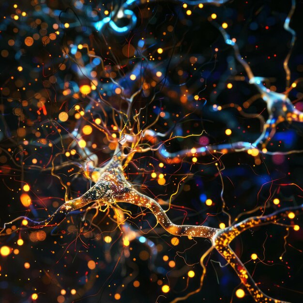 Photo network of nerve cells