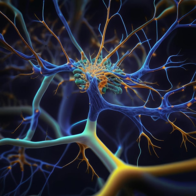 Network of neurons human nervous system Generative AI