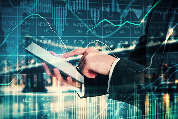 network and stock concept