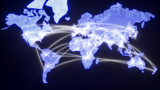 ネットワークワールド画像ホログラムネットワーク画像コンピュータサイエンスシステム接続scientific3dレンダリング