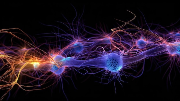 Foto rete di collegamenti neurali