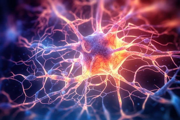 neural network complexity an abstract fusion of biology generative ai illustration
