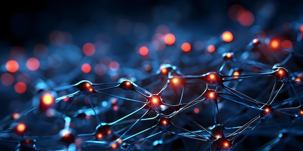 Neural network database flow in abstracte cloud computing achtergrond Concept Neural Networks Database Flow Abstract Cloud Computing achtergrond