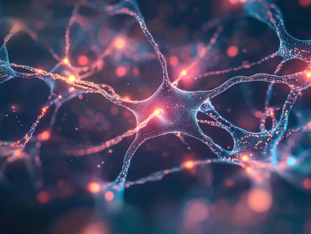 顯示相互連接的節點和之間流動的數據的神經網絡可視化,表示人工智能如何學習