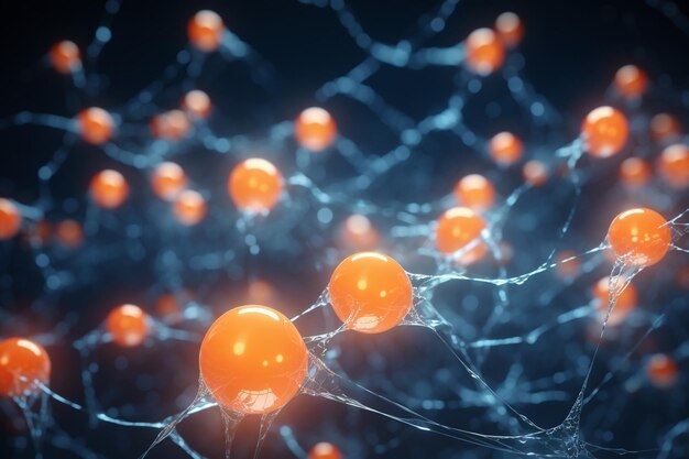 neural network visualization with glowing nodes re 00140 00
