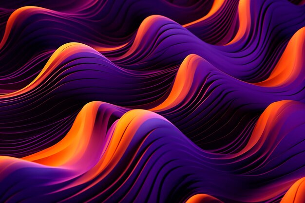 Neural pattern violet orange colors background texture ai generated image