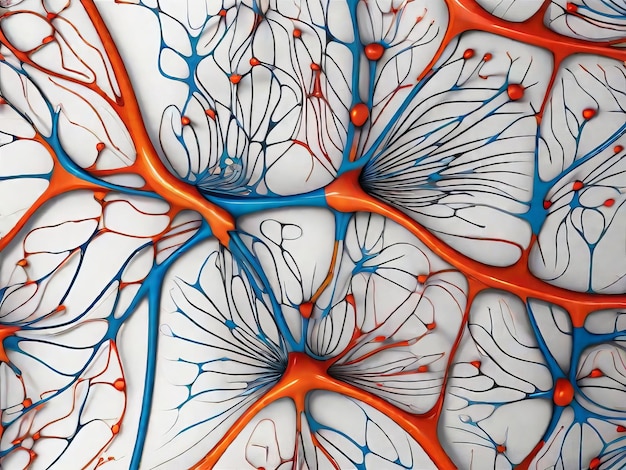Фото Изображение нейронных шаблонов, сгенерированное ai