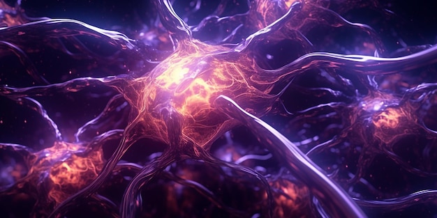 Neural Symphony Embossed Neuron Fractal